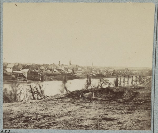 A view of Fredericksburg, taken in February 1863. So near, and yet so far.