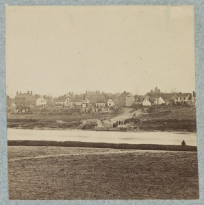 This photograph is titled "Removing wounded across Rappahannock River after battle of Chancellorsville - under flag of truce" (Library of Congress).