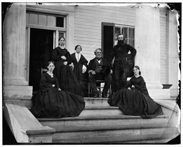 The Botts family in Culpeper. Theodore Lyman described the Botts daughters as "pleasing, somewhat countryfied young ladies" (Library of Congress).