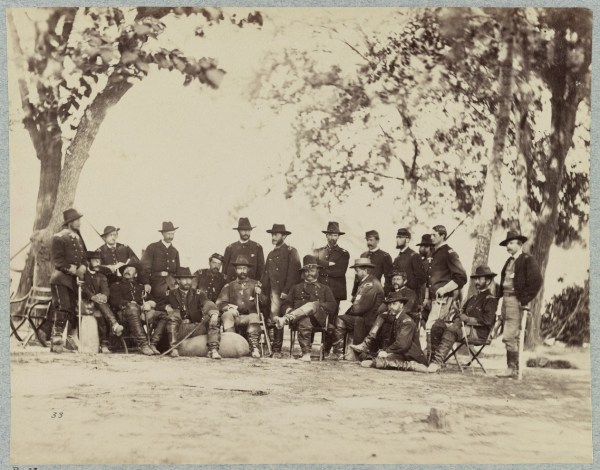 IX Corps commander Ambrose Burnside and staff.