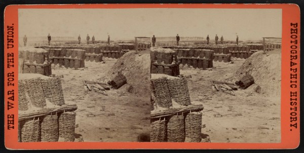 A stereo view of Fort Hell, a.k.a. Fort Sedgwick (Library of Congress).